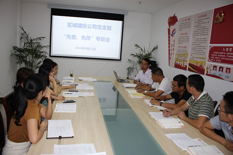 區(qū)城建投公司黨支部開展“先學(xué)、先查、先改”工作 預(yù)熱 “不忘初心、牢記使命”主題教育工作